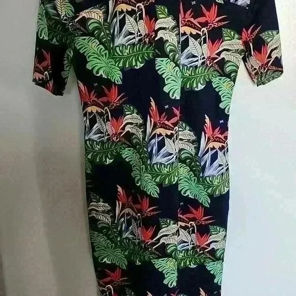 Brooks Brothers Womens 2 Jungle Print 100% Cotton Shirt Midi Dress. See descript - Picture 6 of 6